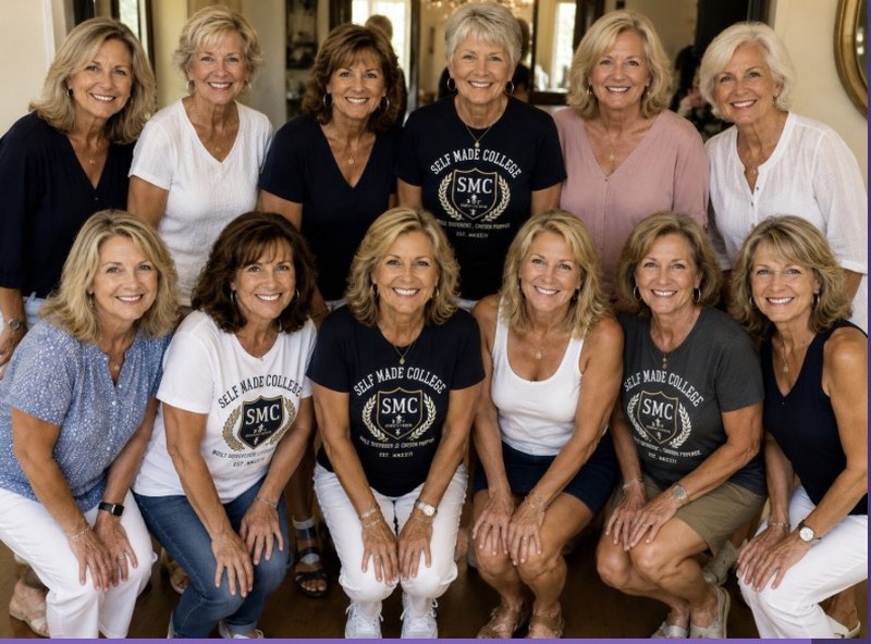 Group of Self Made College supporters wearing SMC apparel